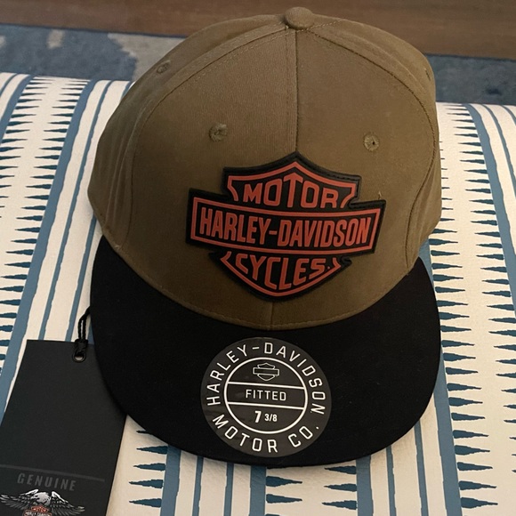 *NWT* Men Harley Davidson Fitted 7 3/8 Woven Baseball Hat/Cap. - Picture 5 of 5